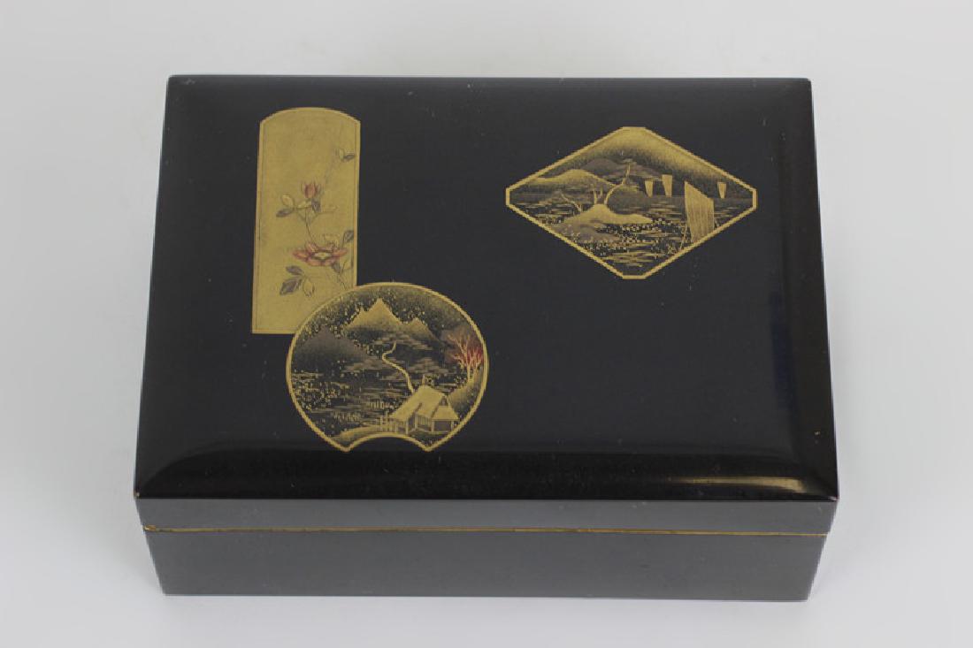 19thc Japanese Lacquer Box, Meiji Period (1 of 8)