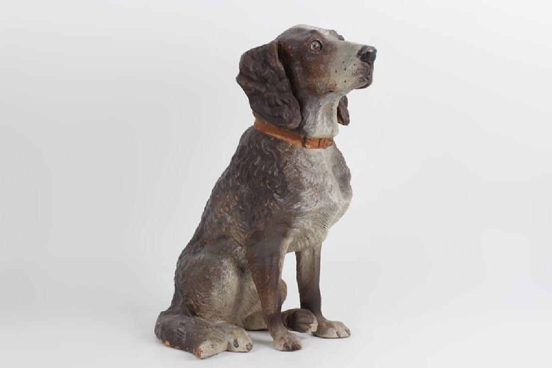 19thc Terra Cotta Figure of a Dog w/ Glass Eyes (1 of 7)