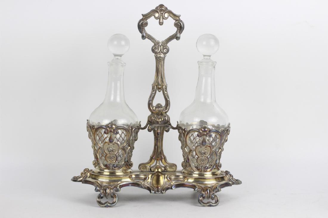 19thc Silver & Glass Cruet Set (1 of 10)