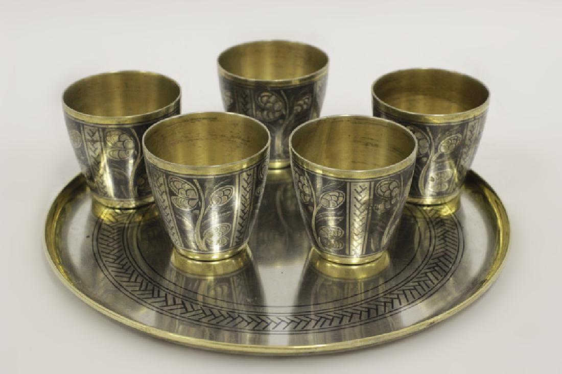 Russian Silver Niello Demitasse Set (1 of 9)