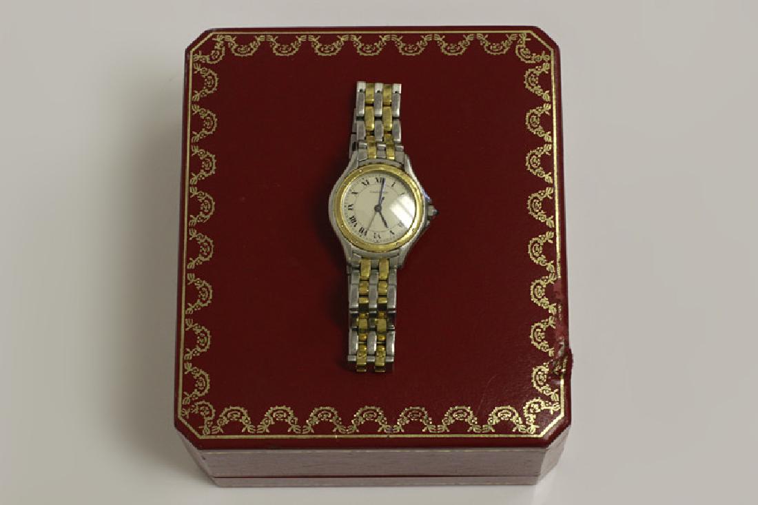 Cartier Ladies Panthere Cougar S/S & Gold Watch (1 of 10)