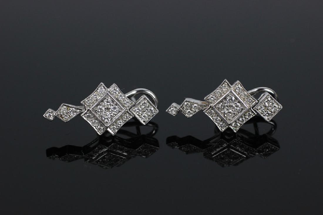 Pair of 18k White Gold & Diamond Earrings (1 of 4)