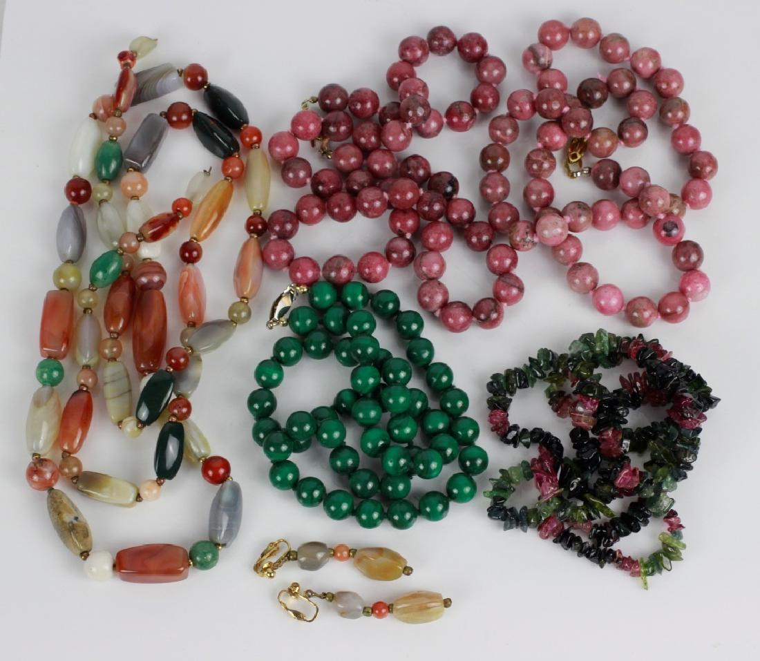 7pc Group Lot of Hardstone Necklaces & Earrings (1 of 11)