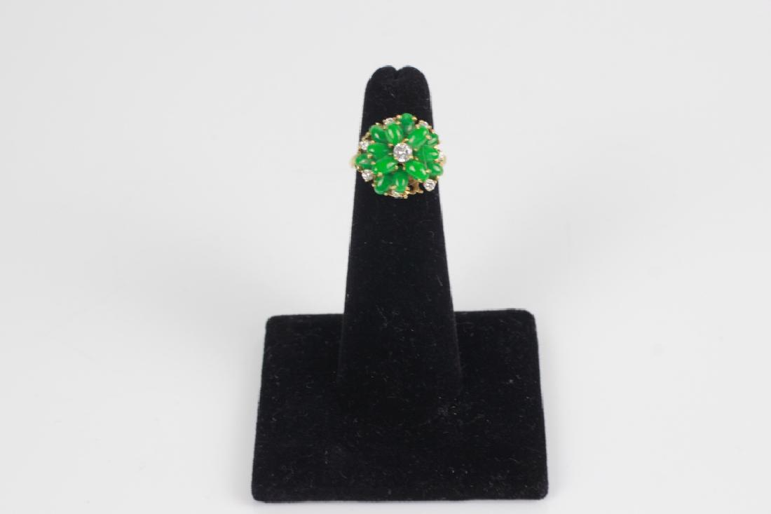 18k Gold, Jade & Diamond Ring (1 of 9)