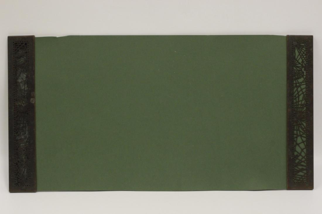 Tiffany Studios Bronze Blotter: Tiffany Studios Bronze Blotter. L-22" x W-12"