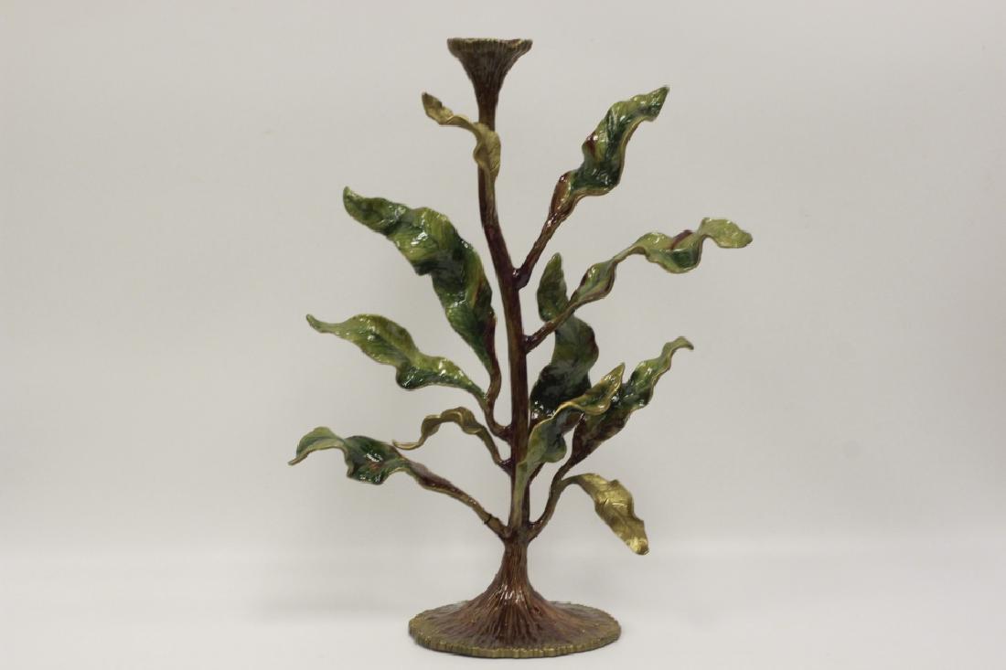 Large Jay Strongwater Candlestick: Large Jay Strongwater Candlestick. Dimensions- H- 19" x W- 13"