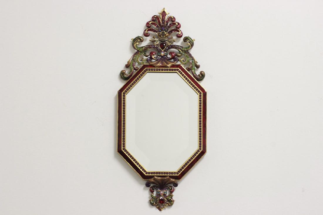 Jay Strongwater Large Mirror: Large Jay Strongwater Mirror. Dimensions- H- 18.5" x W- 8"