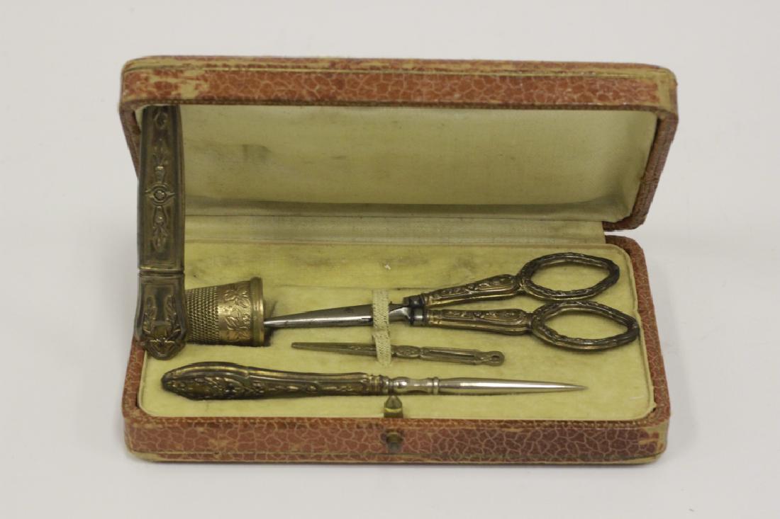 Sterling Silver Old Sewing Kit in Original Box