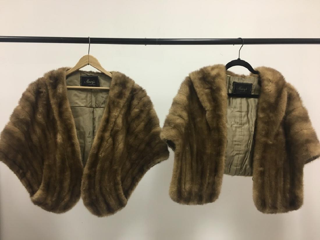 2pc Lot, Mink Stoles. (1 of 7)