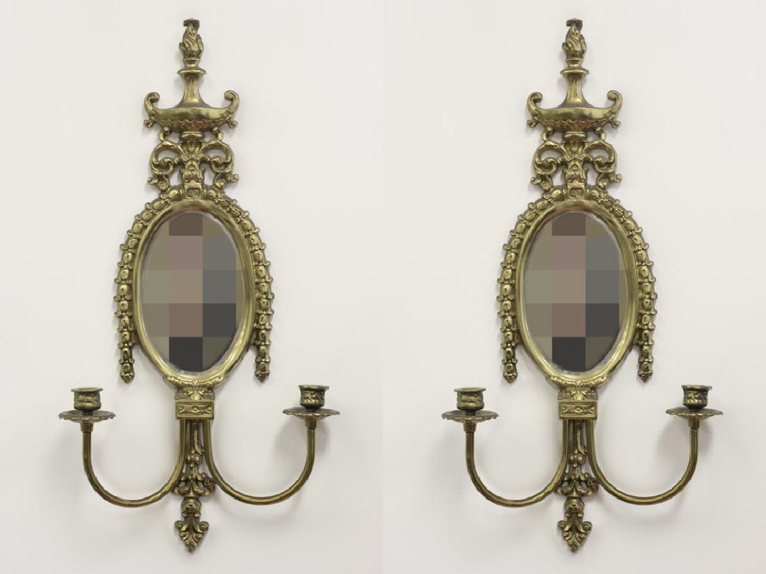 Pair of Bronze Candelabra Mirror Sconces (1 of 5)