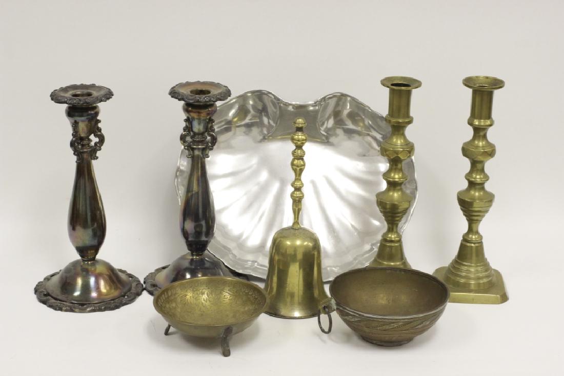 8pc Lot of Silver Plated & Brass Items (1 of 3)