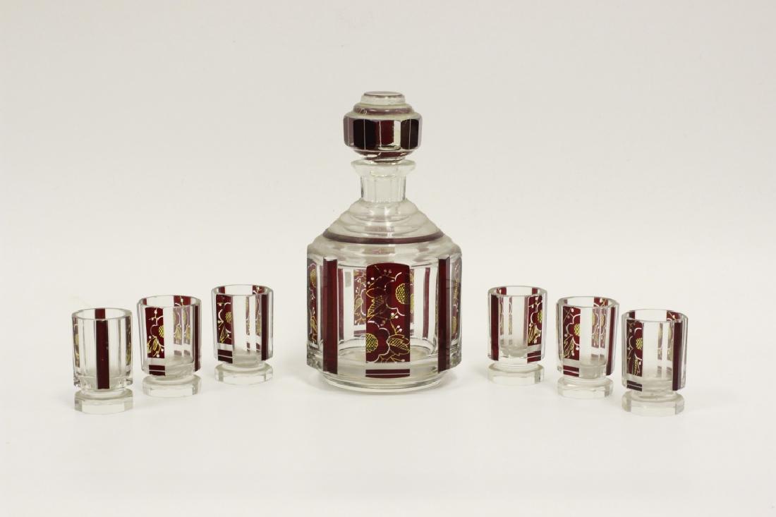 7pc Moser Set inc. Decanter, Stopper, Shot Glasses (1 of 4)