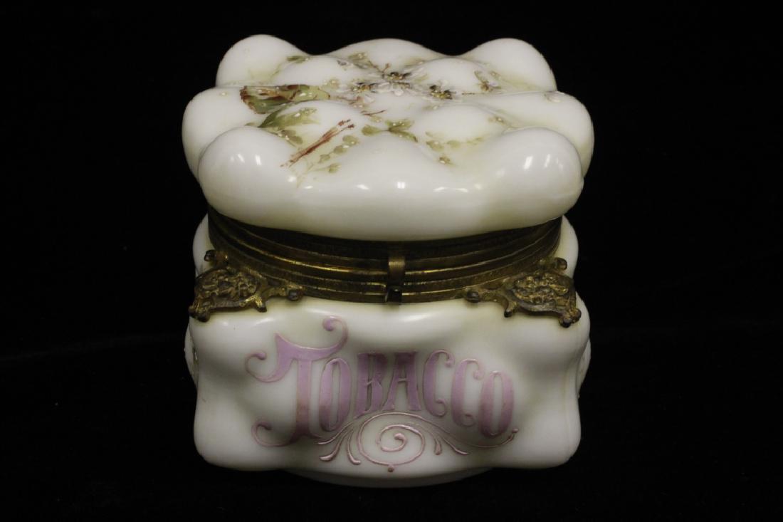 19thC Large Tobacco Humidor Jar w/ Wave Crest (1 of 7)