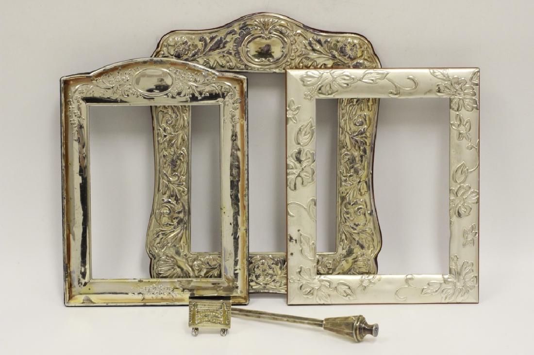 5 Piece Sterling Silver Lot  Including 3 Frames (1 of 9)