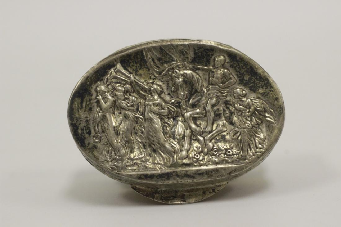 800 Silver Figural Snuff Box w/ Musicians Scene (1 of 5)