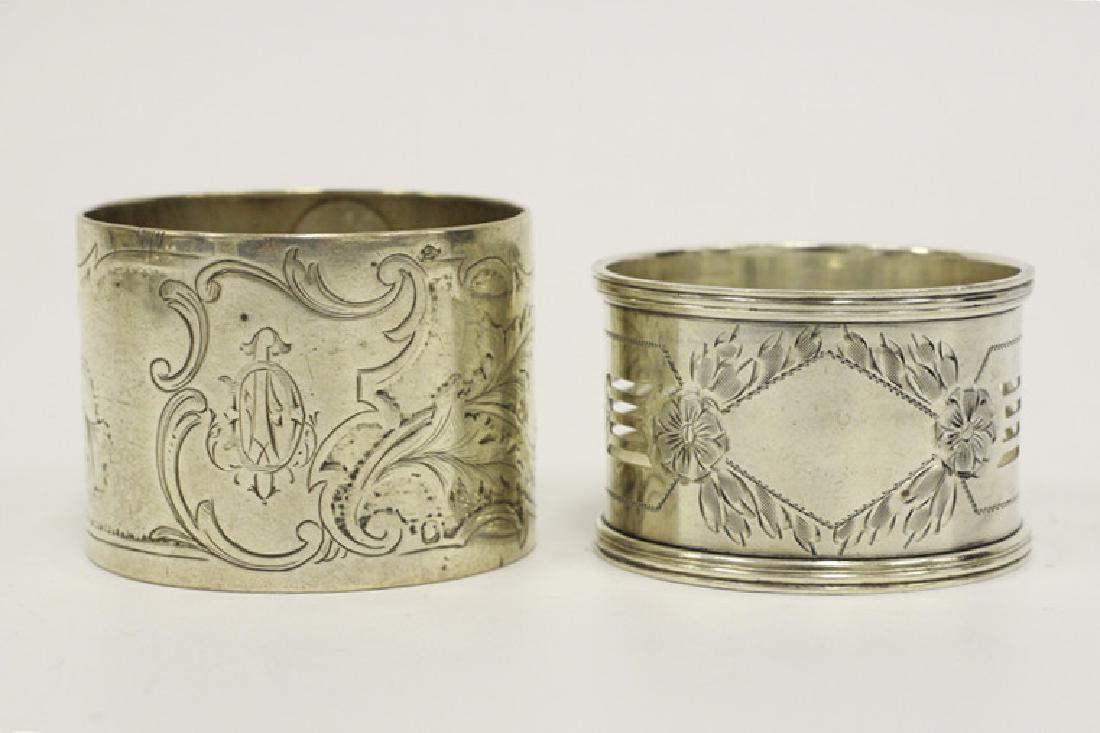 2 Sterling Silver French & American Napkin Rings (1 of 5)