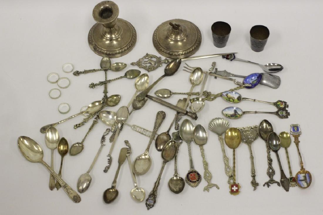 Lot of Silver & Silver Plated Spoon, Pencil Holder (1 of 5)