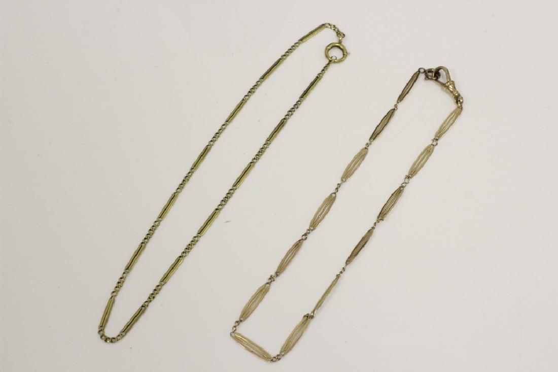 2 Gold Watch Fob Necklaces (1 of 4)