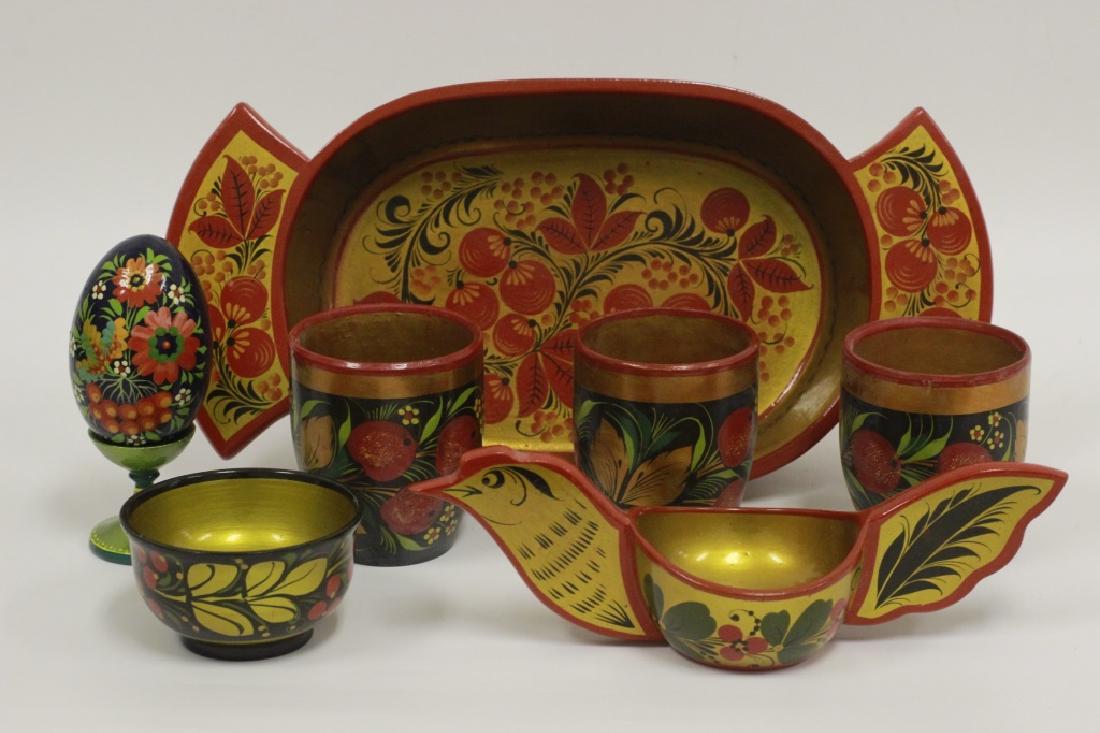 Lot of Russian Items Including Egg w/ Stand (1 of 6)