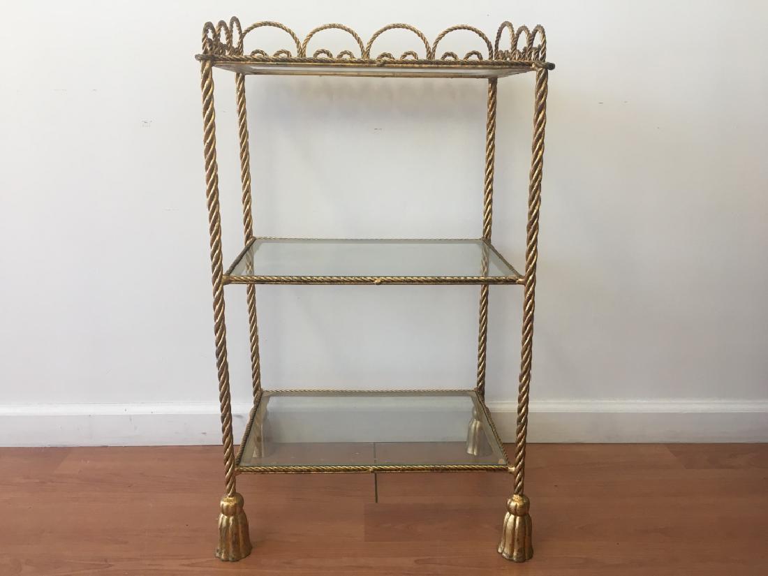Bronze & Glass 3 Tier Table Stand (1 of 5)
