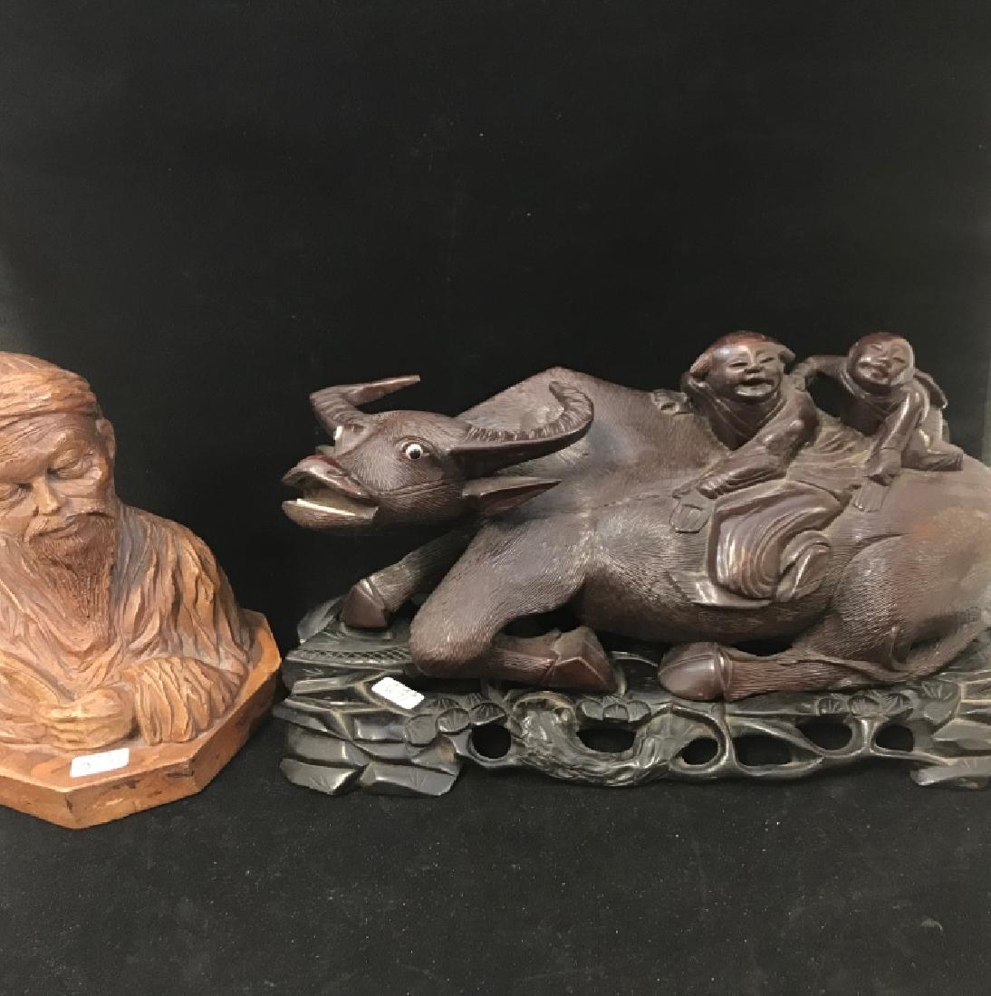 2 Chinese Wood Carvings (1 of 8)