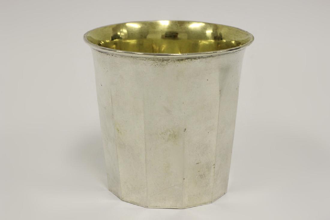 Early Polish Silver Beaker, Fully Hallmarked: Early Polish Silver Beaker, Fully Hallmarked. Weight- 135.3g/4.35ozt. Dimensions- H-3.25" x Dia-3.25".