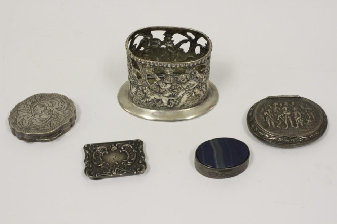 5pc Group Lot of Silver Miniature Items (1 of 7)