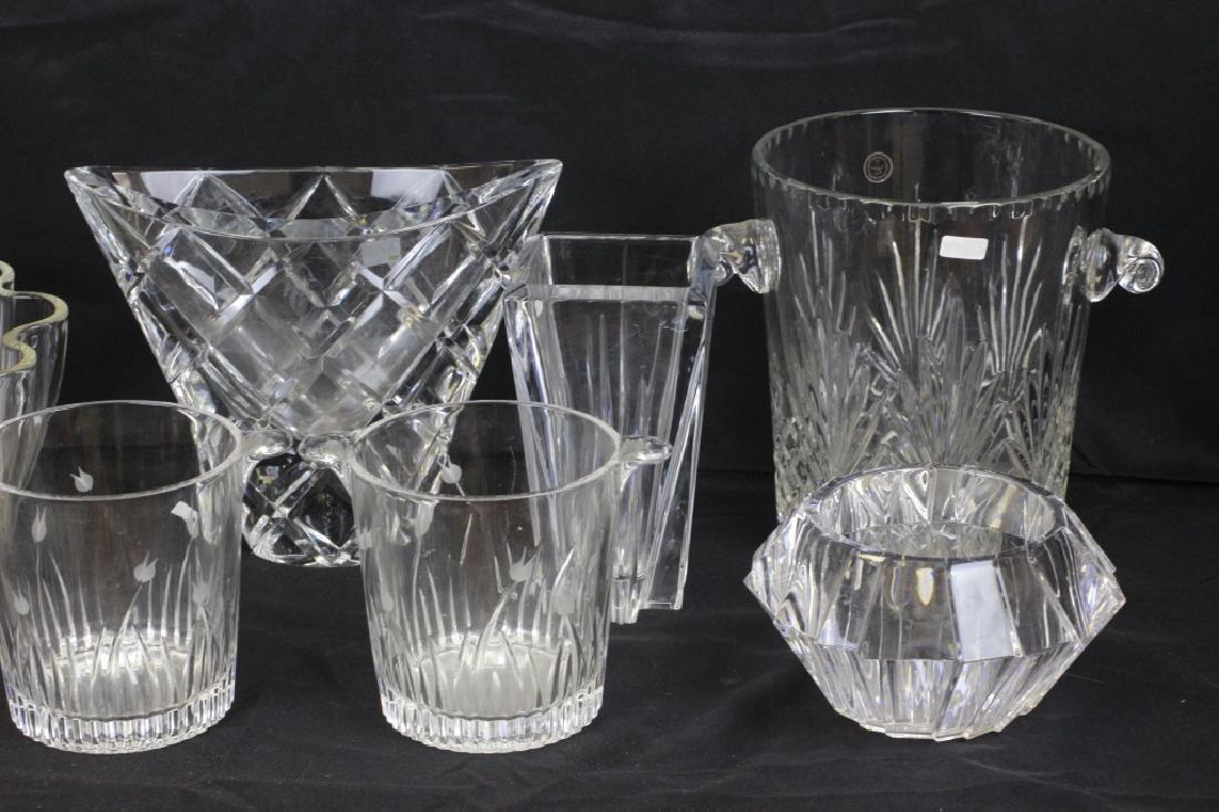 7pc Lot Clear Glass Vases, Bowls & Ice Bucket (1 of 9)