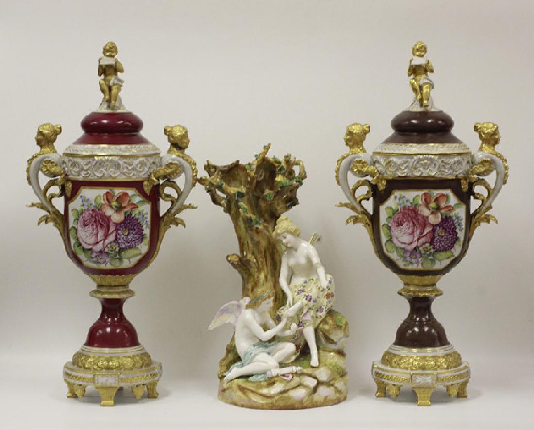 3pc Lot of Porcelain Items Including 2 Capodimonte (1 of 8)
