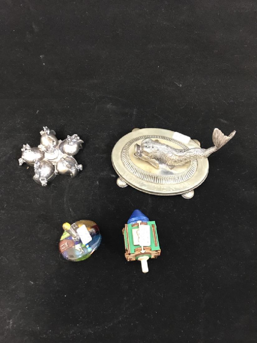 4pc Judaica Lot of Old Silver Plated & Other Items (1 of 7)