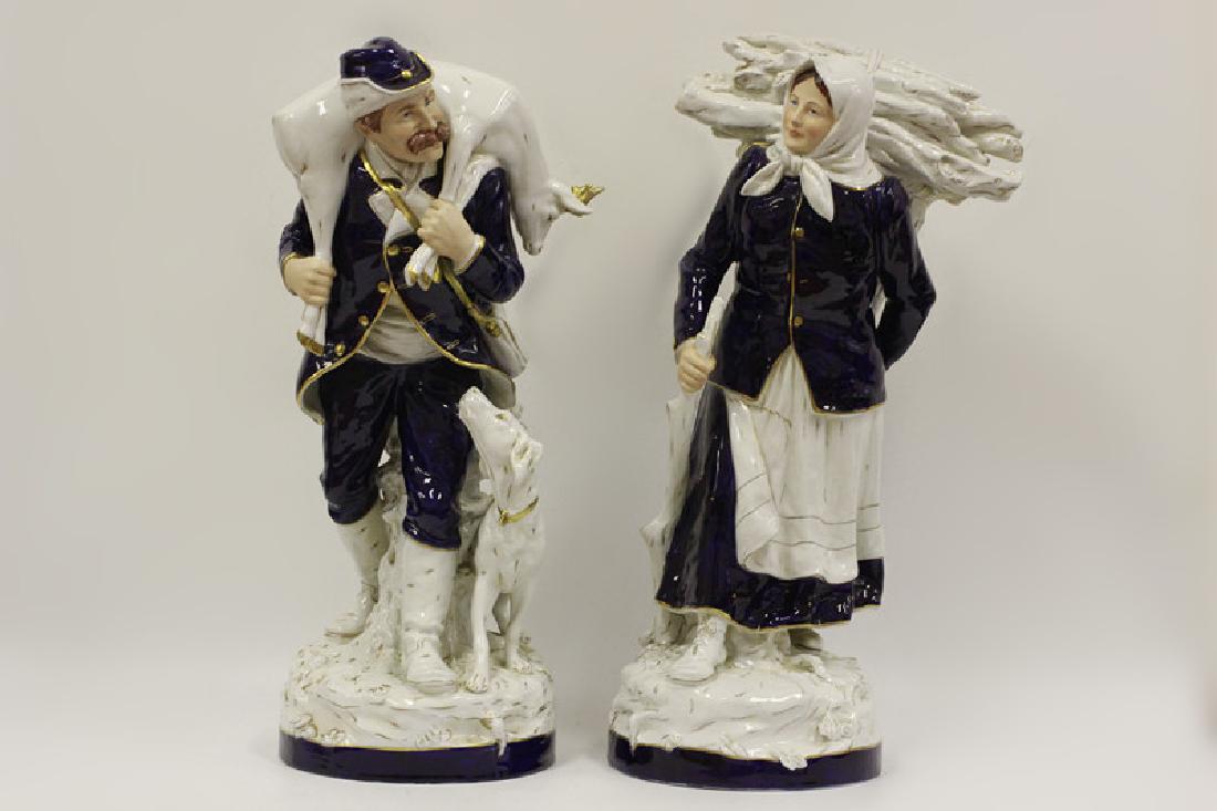 Pair of Royal Dux Man & Woman Figurines (1 of 8)