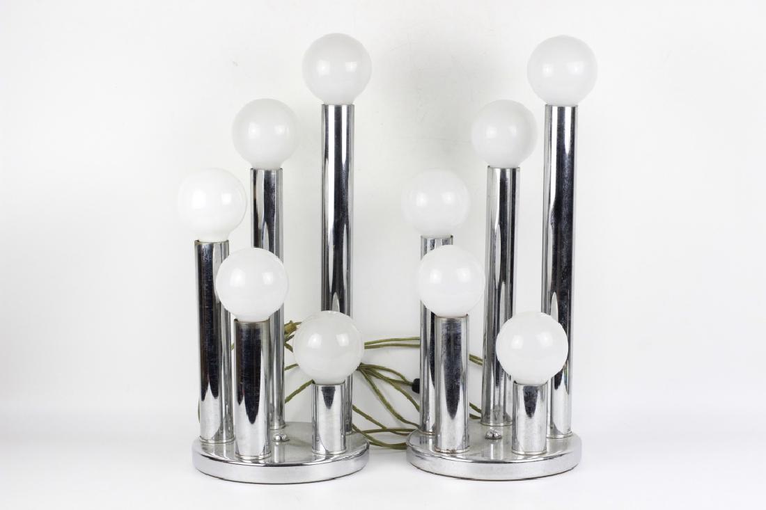 Pair of Mid Century Chrome Lamps (1 of 3)