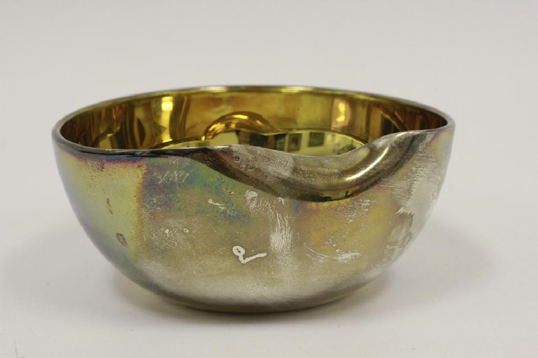 Tiffany & Co. Elsa Peretti Sterling Silver Bowl: Tiffany & Co. Elsa Peretti Sterling Silver Bowl. Gold Washed Inside w/ Tiffany & Co. Bag. Dimensions- H-2.25" x Dia-5". Weight- 165.5g./5.32ozt.