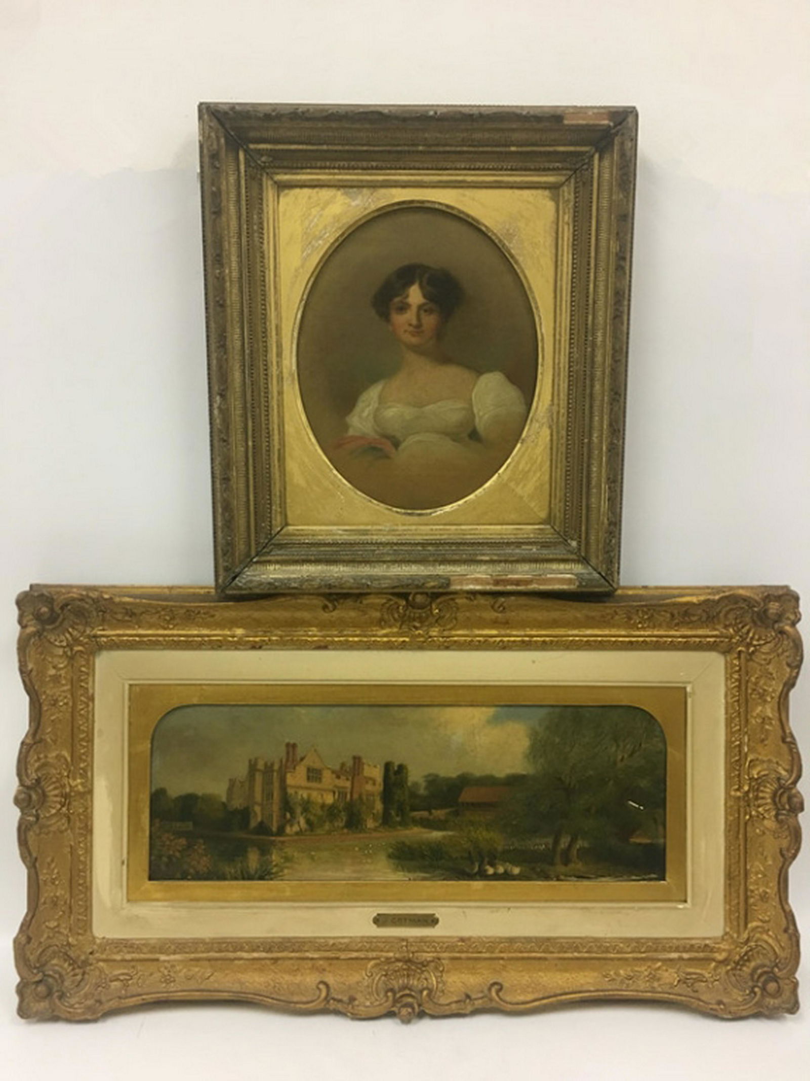 2pc Lot of  Oil Paintings (1 of 8)