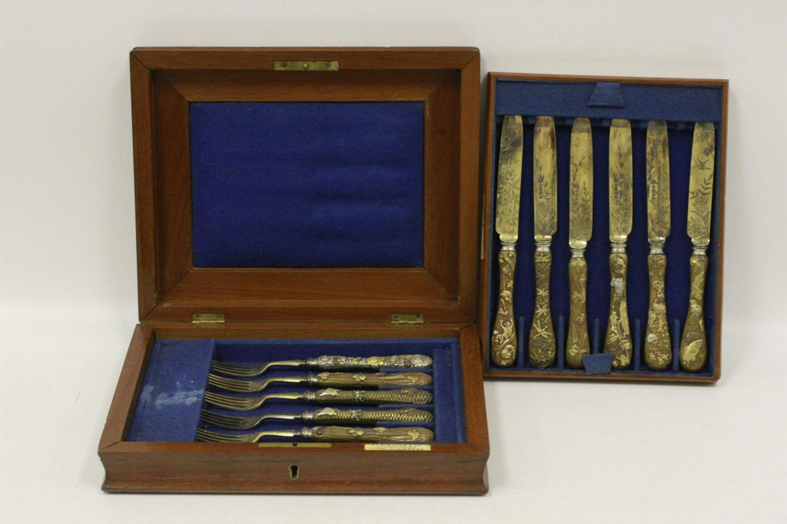 Rare Elkington & Co. Japanese Style Forks & Knives (1 of 9)