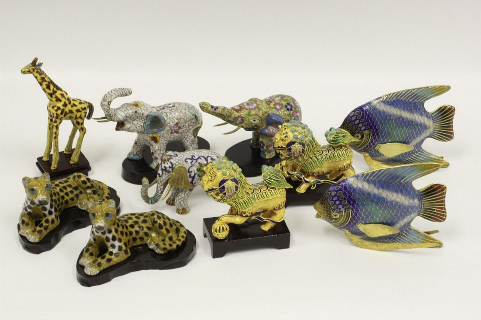 Lot of 10 Chinese Cloisonne Animal Items (1 of 7)