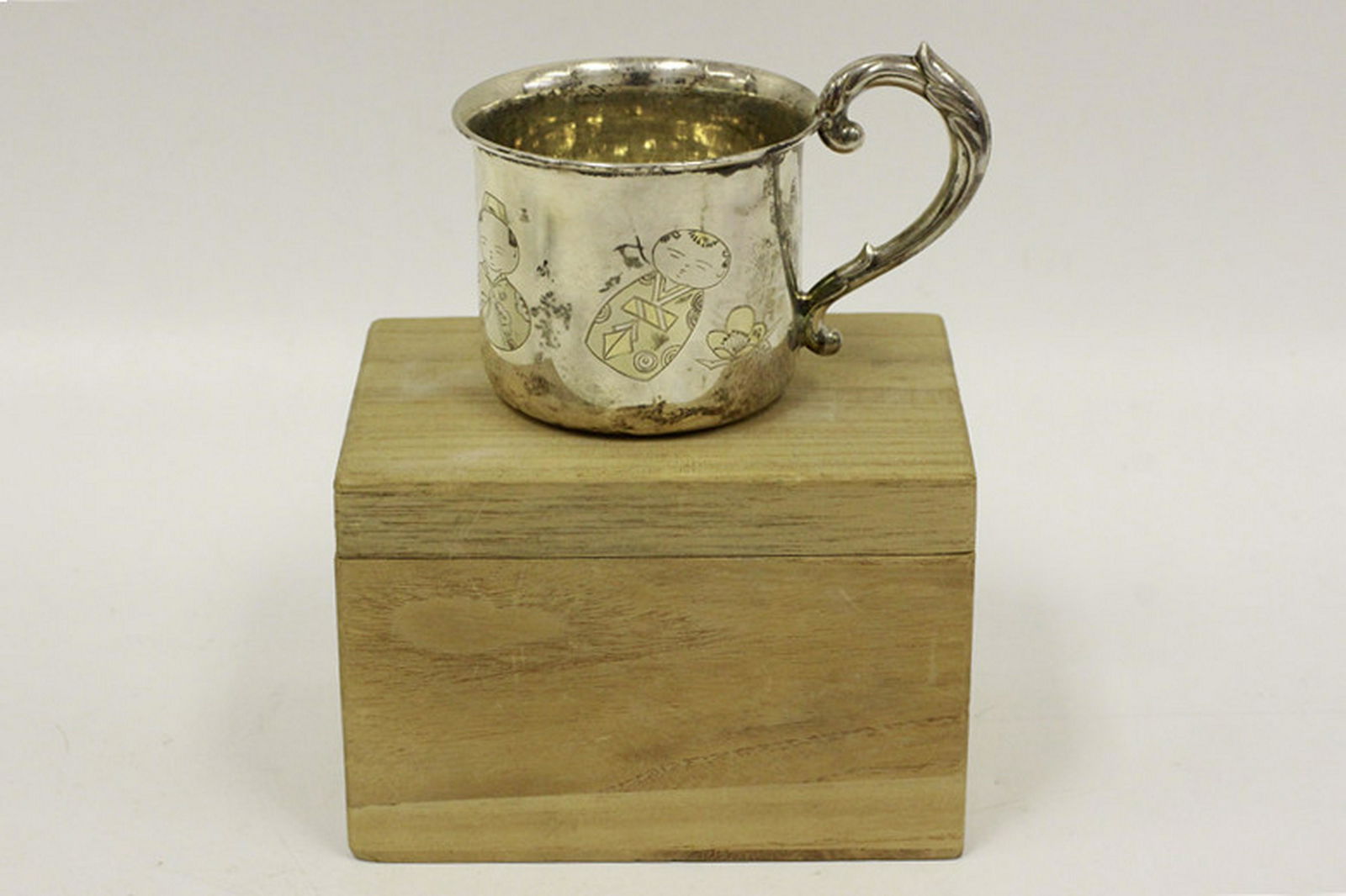 Japanese Sterling Silver Baby Cup w/ Gold Vermeil (1 of 5)