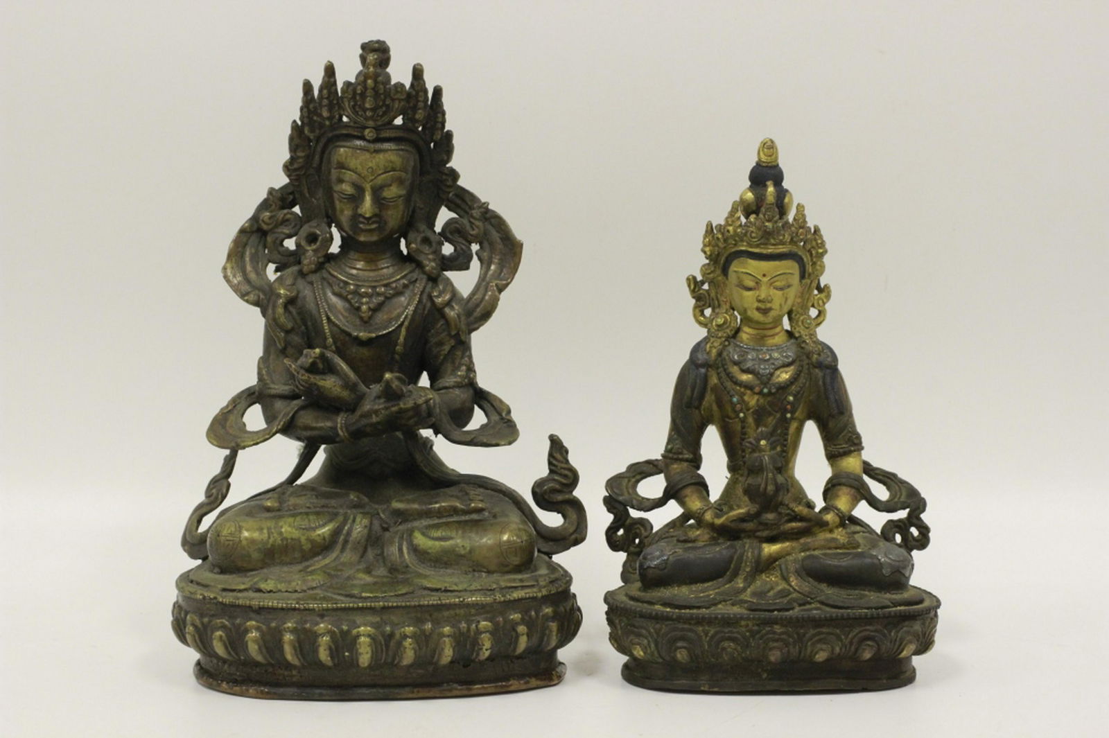 2pc Bronze Lot of Chinese or Nepalese Figures (1 of 6)