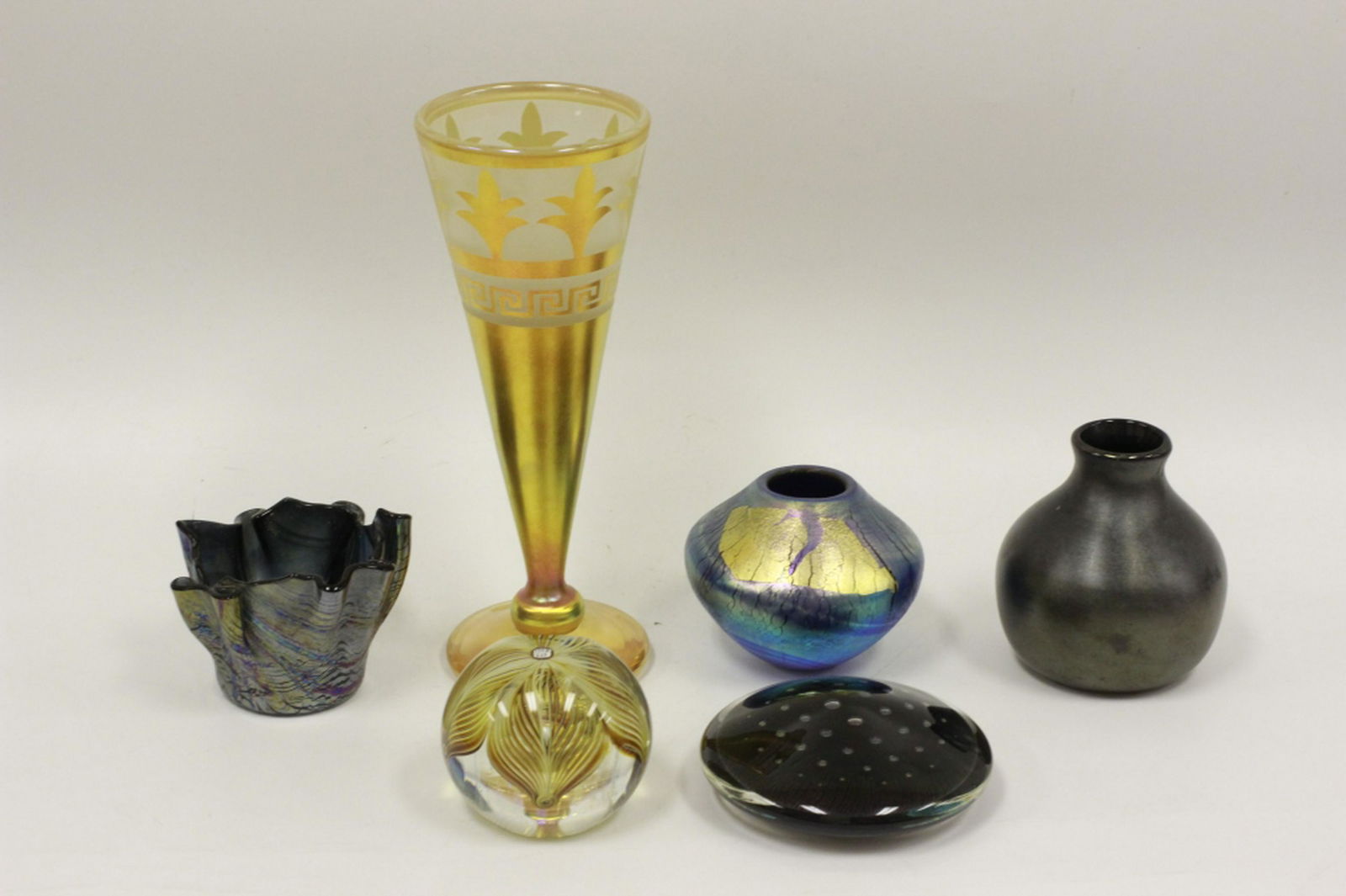 5pc Lot of Art Glass Items, Signed (1 of 9)