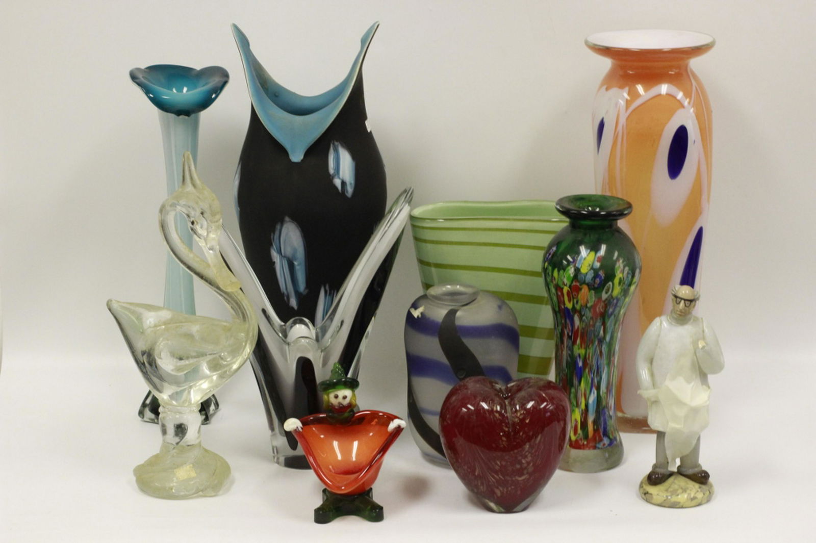 11pc Lot of Italian Venetian Glass Vases, Etc (1 of 7)