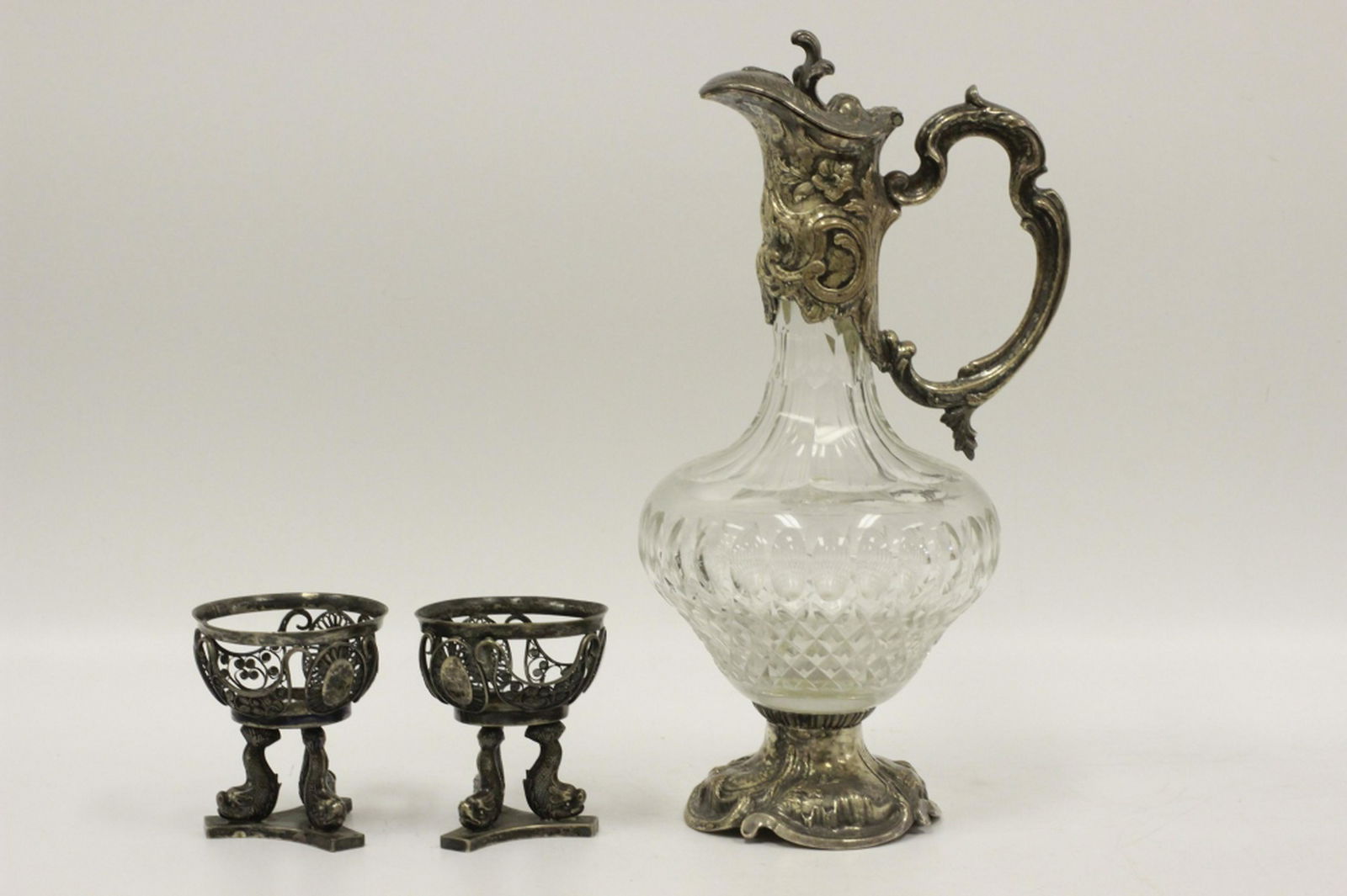Pair of Continental Silver Figural Salt Holders (1 of 6)