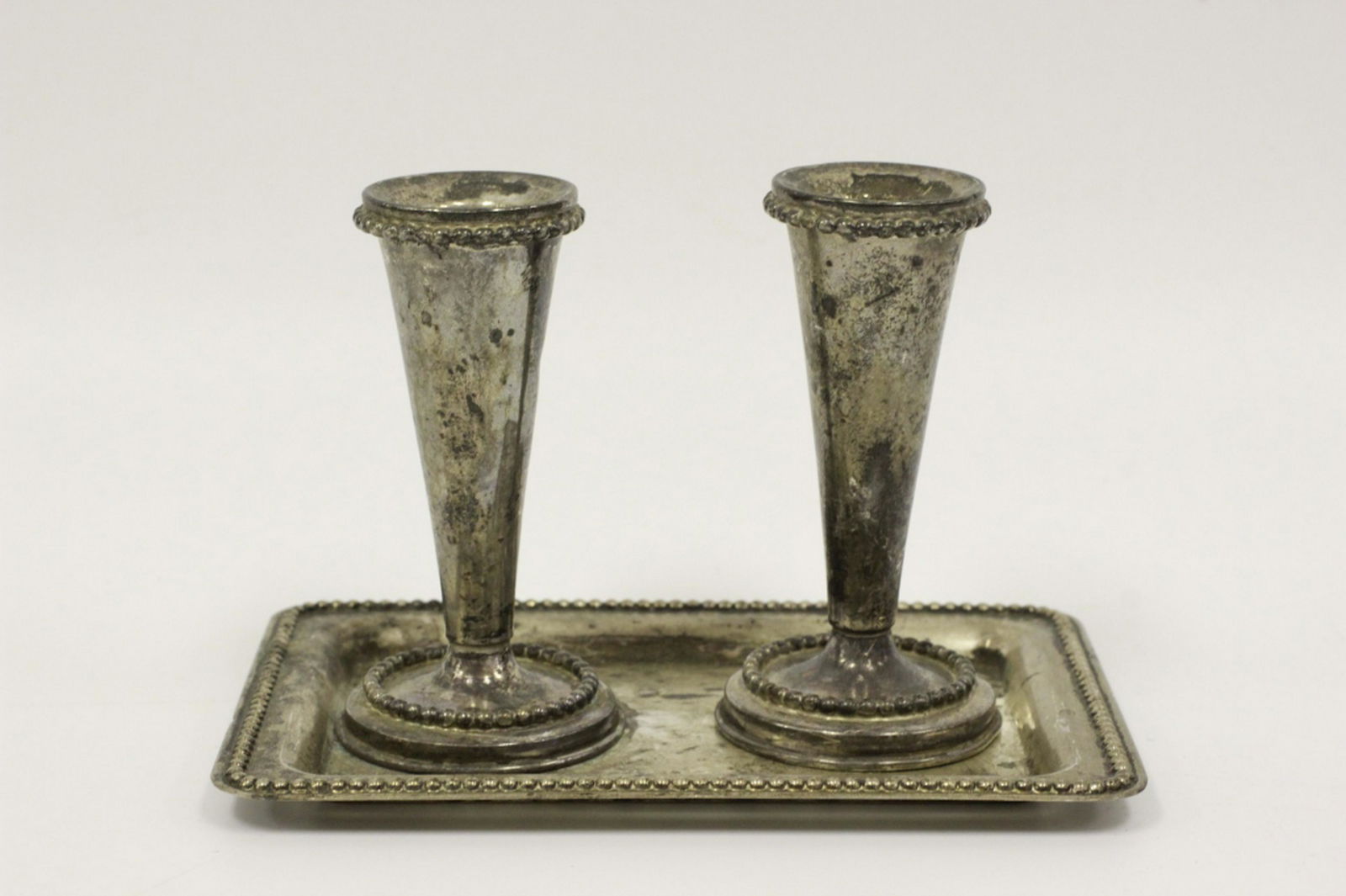 Judaica Sterling Silver 3pc Set Inc. Candle Sticks (1 of 3)