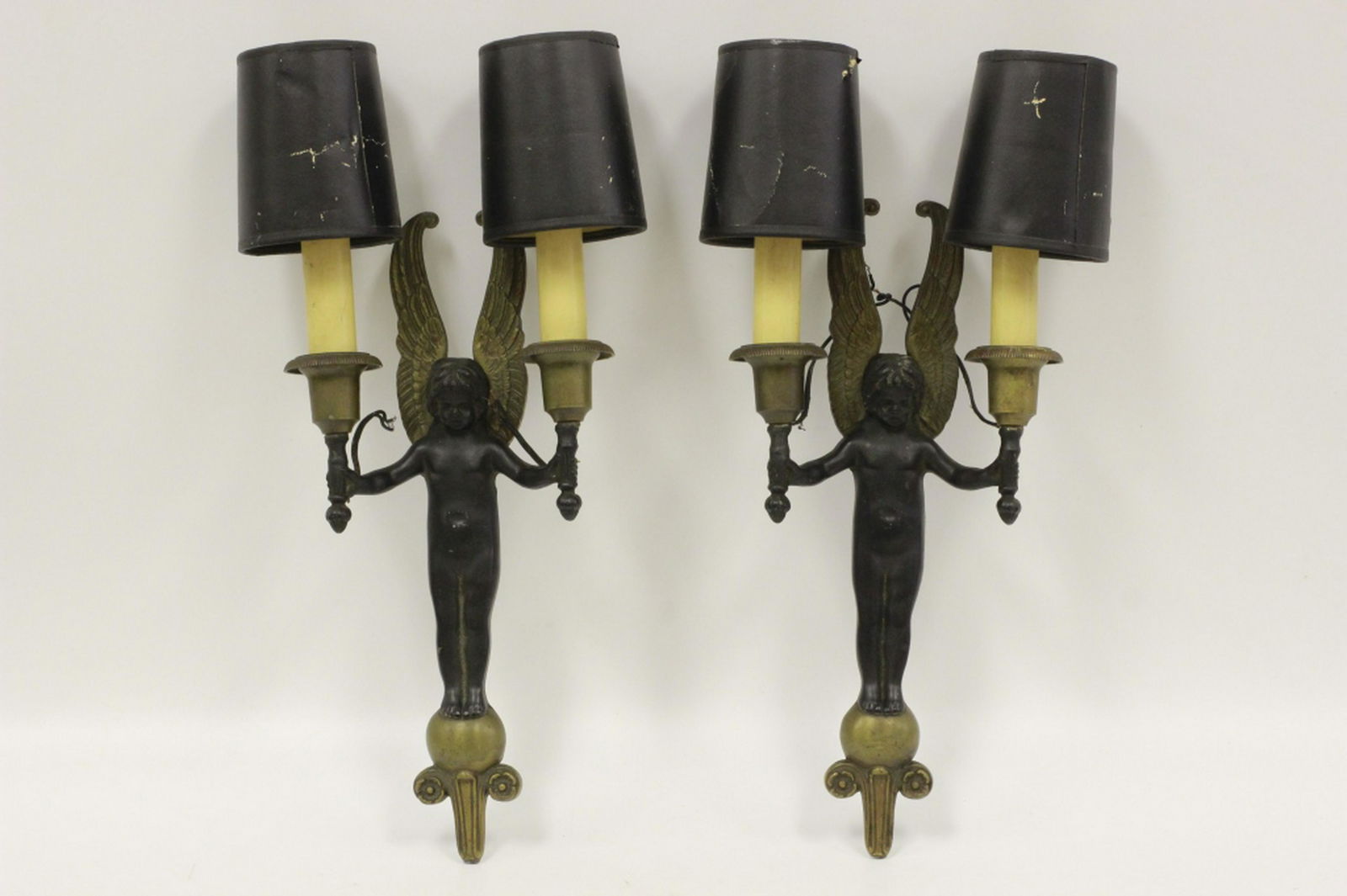 Pair of Angel Figural Metal Sconces (1 of 5)