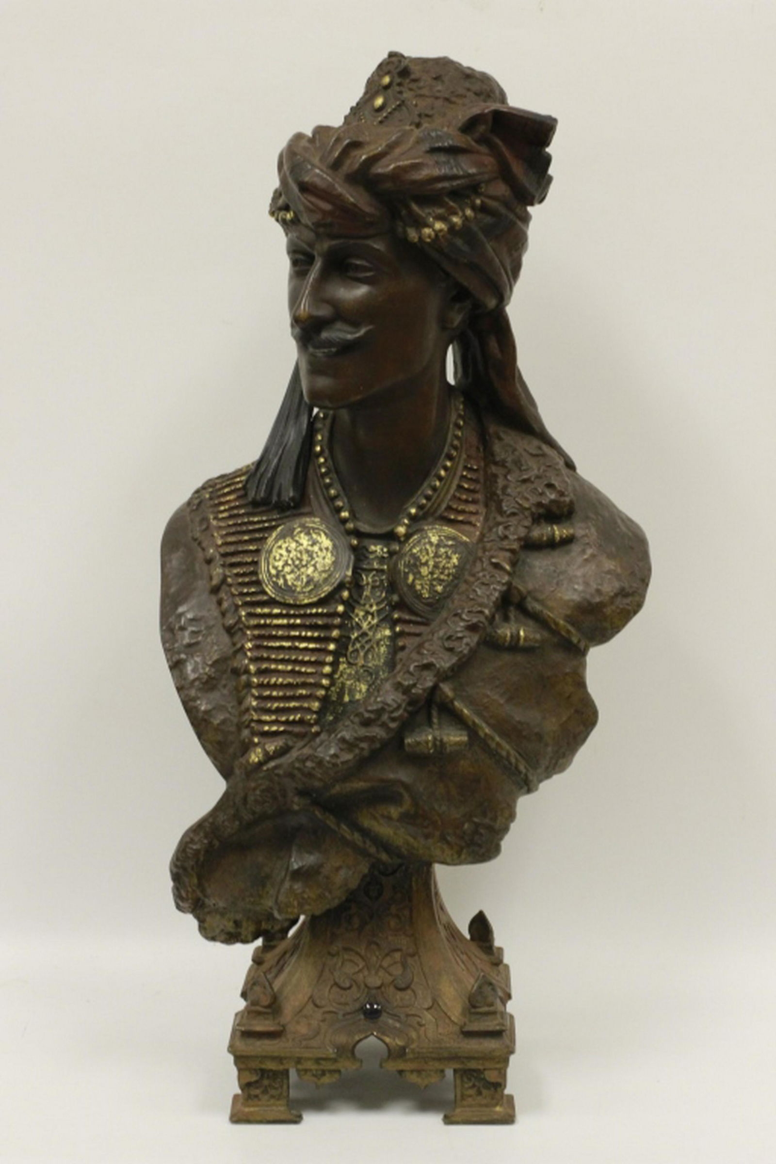 19thC French Spelter Art Nouveau Figure of Arab (1 of 7)