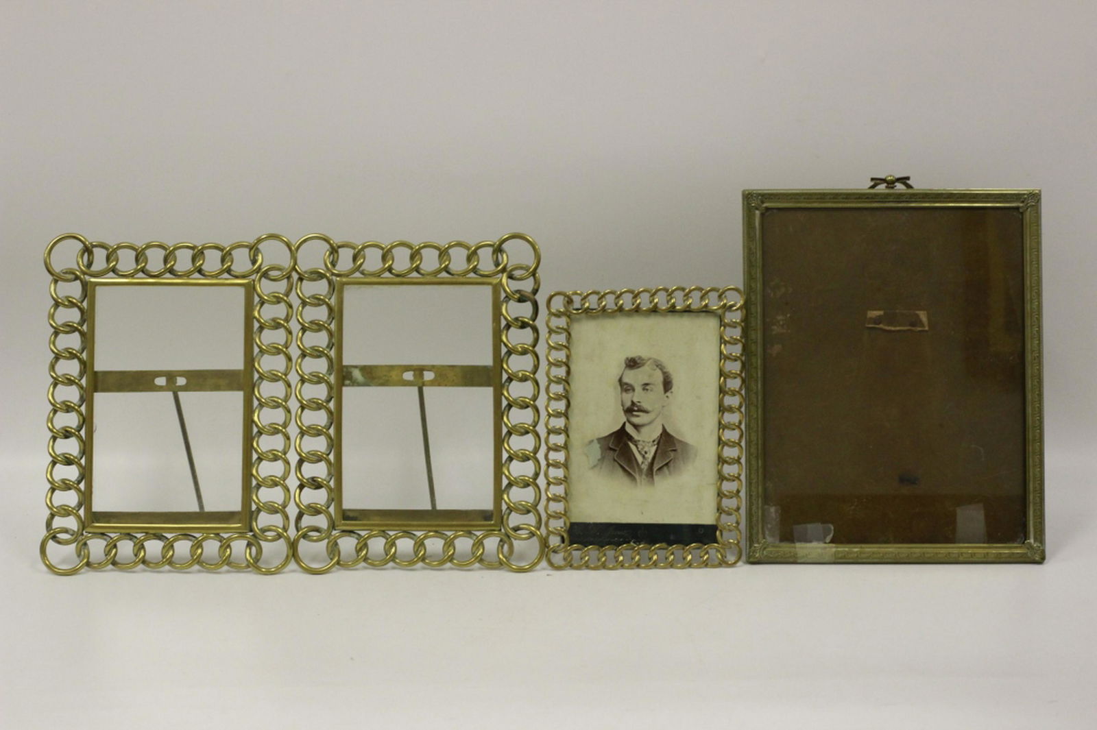 4pc Lot of Old Unusual Metal Picture Frames (1 of 4)
