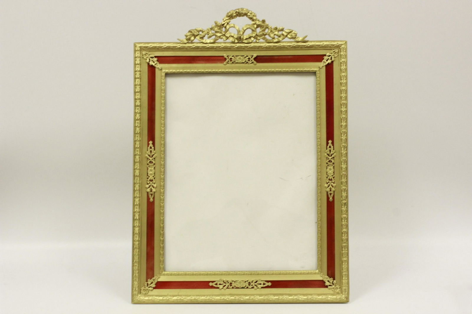 Large Bronze & Enamel Easel Back Picture Frame (1 of 5)
