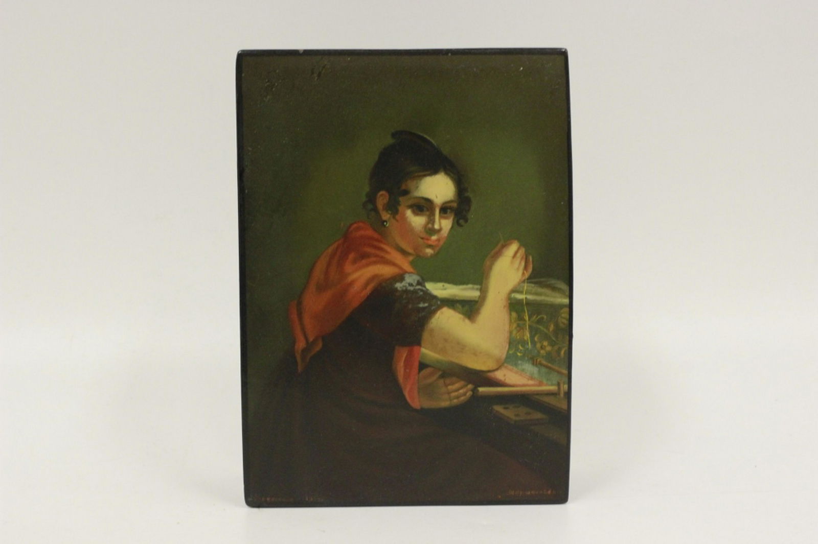 Russian Lacquer & Hand Painted Box Circa 1950's (1 of 4)