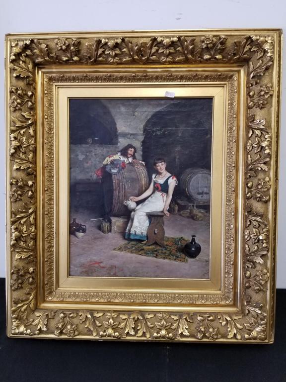 19thC Italian O/C Signed Lower Left (1 of 9)