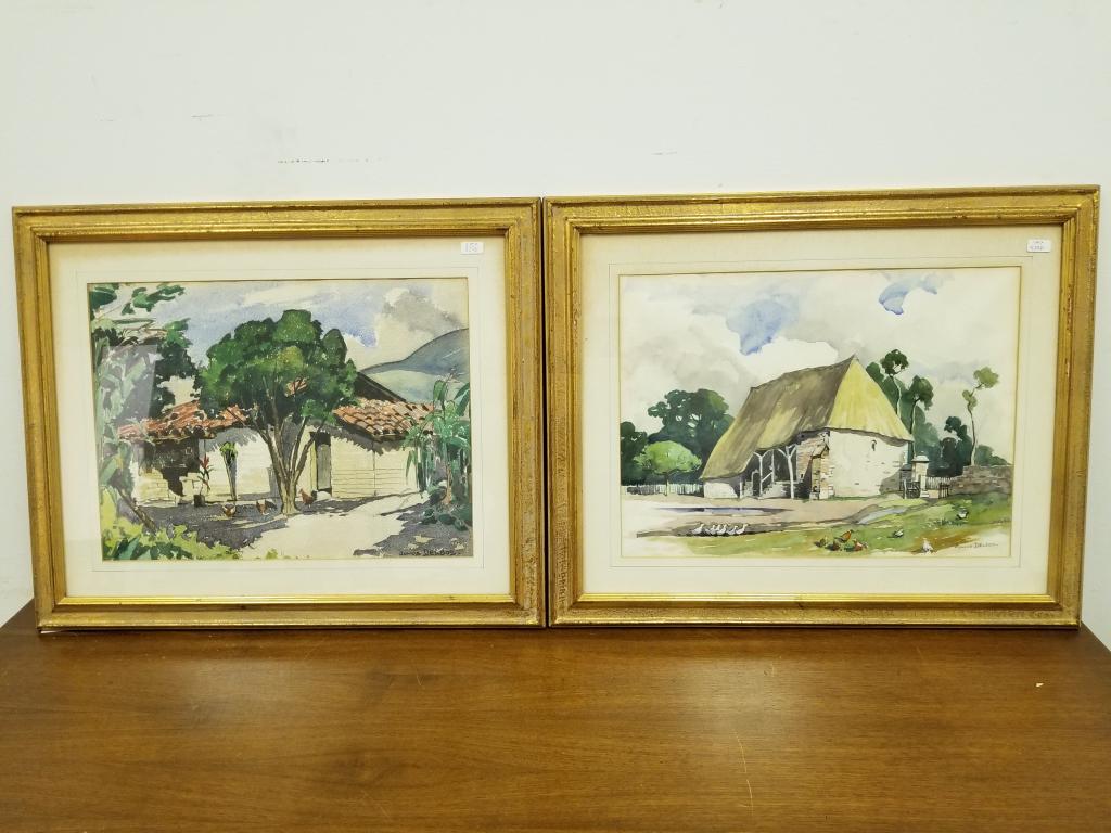 Julius Delbos, American (1879-1970) 2 Watercolors (1 of 4)