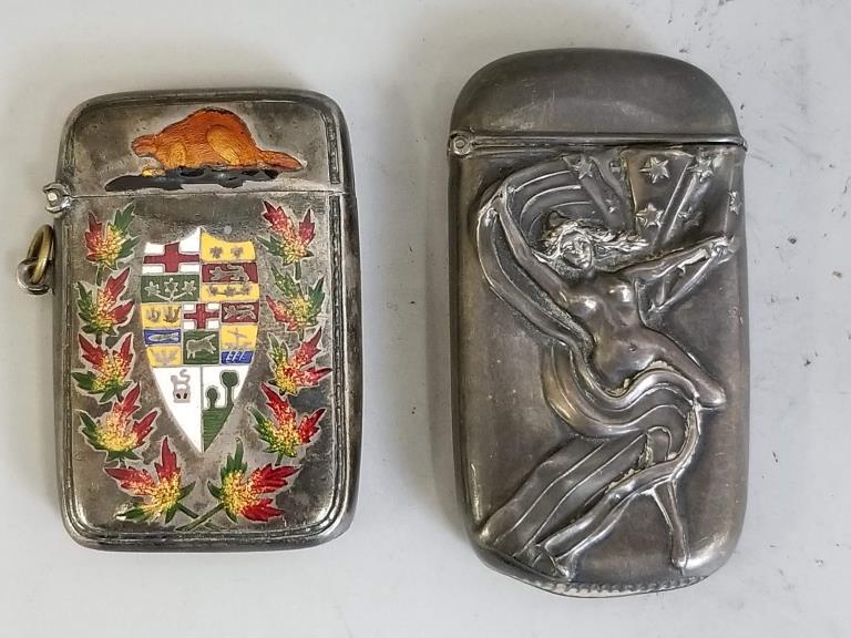2 Unusual Sterling Silver Match Safes (1 of 5)
